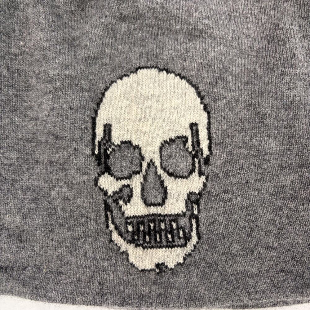 Skull Cashmere Skull Graphic Beanie Gray - Picture 2 of 4